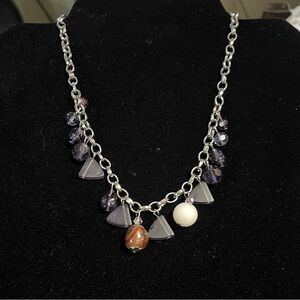 Purple Glass Bead Necklace